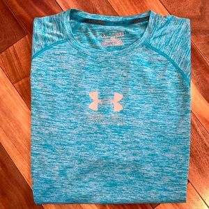Men’s XL Under Armour teal heatgear short sleeve fitted tee